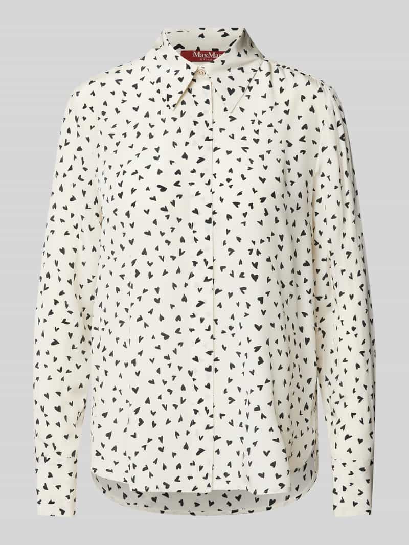 Max Mara Studio Zijden blouse met platte kraag, model 'PAGINE'