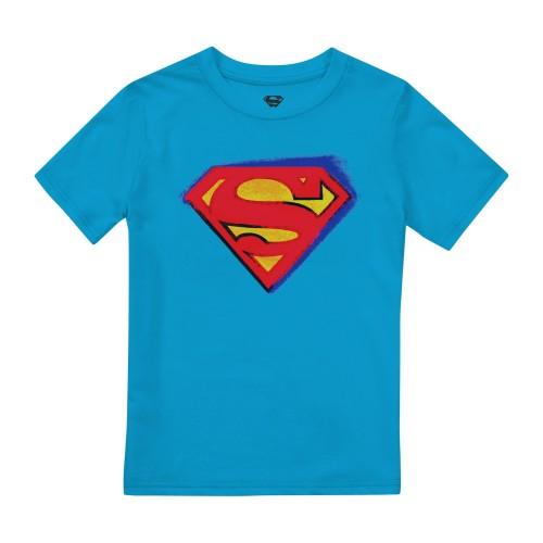 Superman jongens T-shirt met verflogo