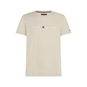 Tommy hilfiger T-shirt met korte mouwen, ronde hals, geborduurd logo