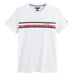 Tommy hilfiger T-shirt met ronde hals, korte mouwen, strepen