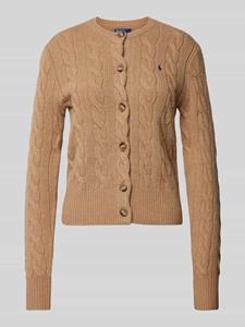 More Wollen cardigan met kabelpatroon