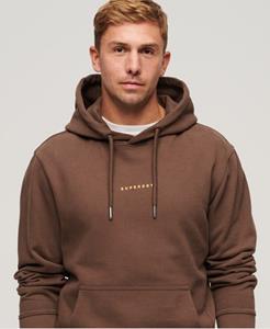 Superdry Mannen Code Surplus Hoodie met Logo Bruin