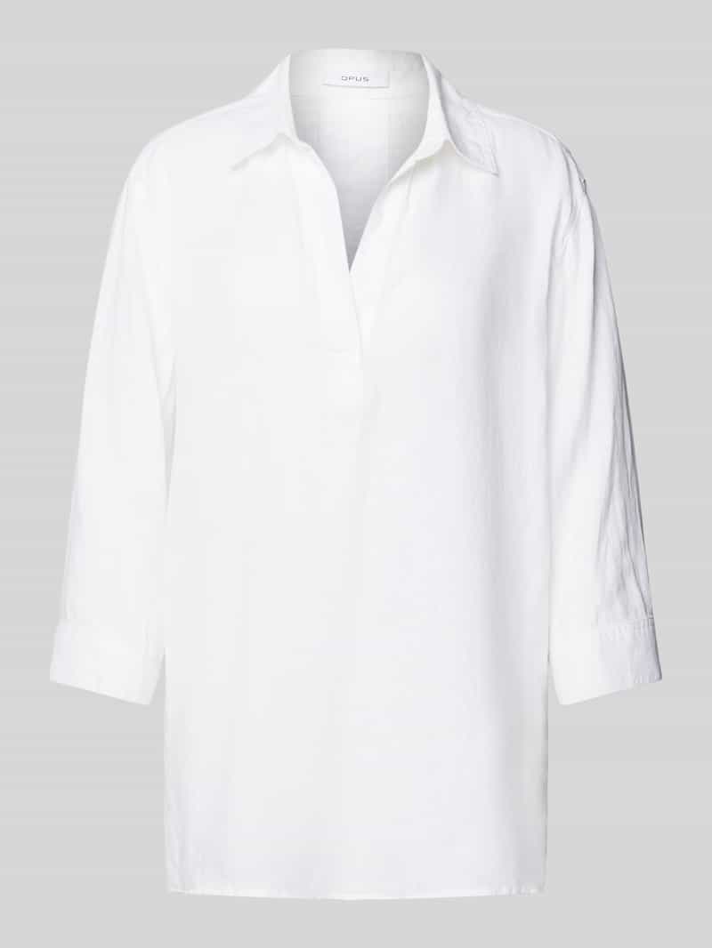 Opus Linnen blouse in effen design, model 'Fengani'