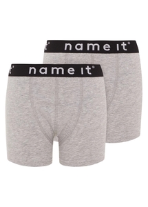 Name it 2-pak jongens boxershort - Grey