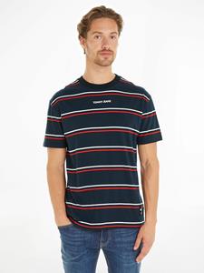 TOMMY JEANS Gestreept T-shirt met ronde hals