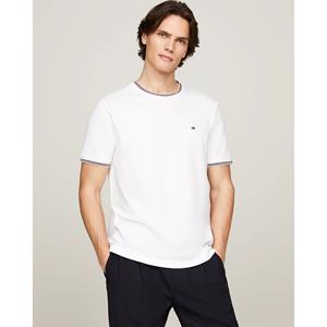 Tommy hilfiger T-shirt met ronde hals met gekleurd biesje