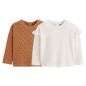 LA REDOUTE COLLECTIONS Set van 2 T-shirts met lange mouwen