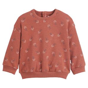 LA REDOUTE COLLECTIONS Sweater met ronde hals, drukknopen achteraan, in molton