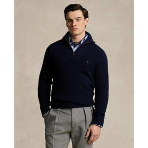 Polo ralph lauren Trui met truckerskraag en 1/2 rits, katoen/wol