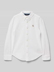 Polo Ralph Lauren Teens Blouse met logostitching, model 'OXFORD'