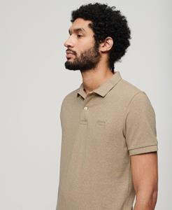 Superdry Mannen Klassiek Piqué Poloshirt Beige