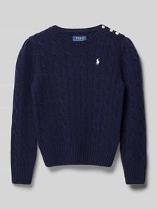 Polo Ralph Lauren Kids Wollen pullover met kabelpatroon, model 'CABLE'