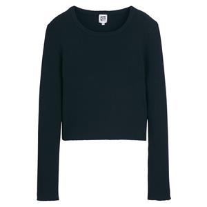 LA REDOUTE COLLECTIONS Slim trui met ronde hals in fijn geribd tricot