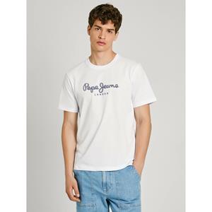 Pepe jeans Recht T-shirt met logo