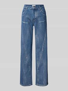 Noisy May Wide leg jeans met riemlussen, model 'ZOE'