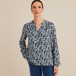 ANNE WEYBURN Blouse met tuniekhals en bloemenprint