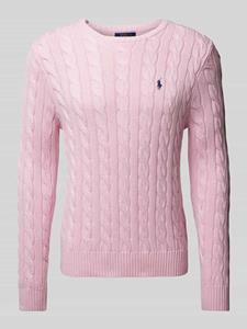 Polo Ralph Lauren Gebreide pullover met logopatch en kabelpatroon