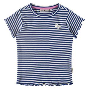 Stains & Stories-collectie T-shirt stripes (cobalt)