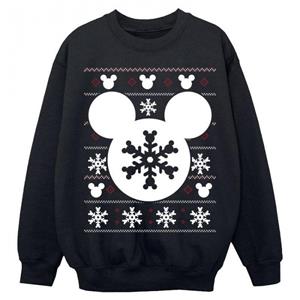 Disney meisjes Mickey Mouse kerst silhouet sneeuwvlokken sweatshirt