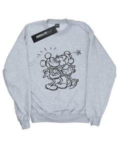 Disney Girls Mickey en Minnie Mouse Kiss Sketch-sweatshirt