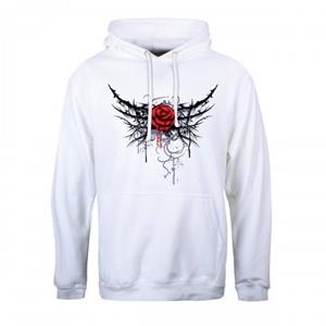 Grindstore Heren Doorboorde Rose Hoodie