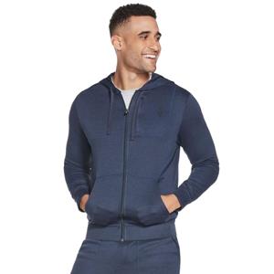 Skechers Go Knite Pique Full Zip Hoodie M3JA154-NVY, Mens, Sweatshirts, navy