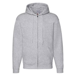 Fruit Of The Loom Unisex volwassen premium hoodie met volledige ritssluiting