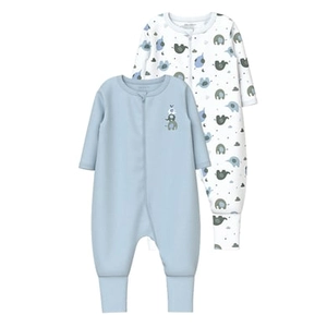 Name it Slaapoverall 2-pack Baby Blauw