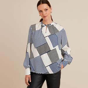 ANNE WEYBURN Blouse met grafische print en lange mouwen