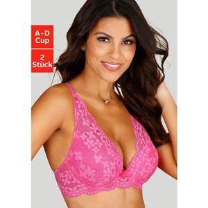 Petite fleur Push-up-bh in high apex-belijning, dessous (Set van 2)