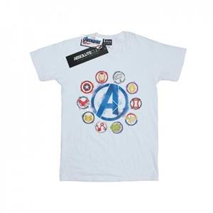 Marvel Girls Avengers Endgame geschilderde iconen katoenen T-shirt