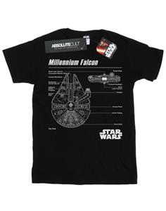 Star Wars Millennium Falcon blauwdruk katoenen T-shirt voor meisjes