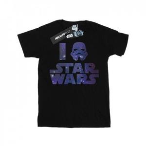 Star Wars meisjes ik hou van  katoenen T-shirt