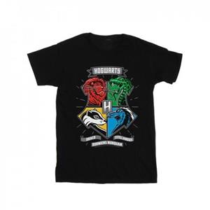 Harry Potter meisjes Zweinstein Toon Crest katoenen T-shirt