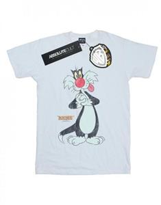 Looney Tunes Sylvester Distressed katoenen T-shirt voor meisjes