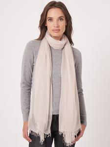 REPEAT cashmere Lichte sjaal in gekreukte look