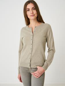 REPEAT cashmere Basic vest met ronde hals van zuiver cashmere