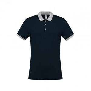 Kariban heren tweekleurig piqué poloshirt