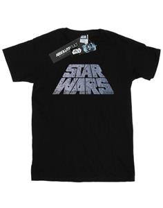 Star Wars katoenen T-shirt met zilveren logo voor meisjes