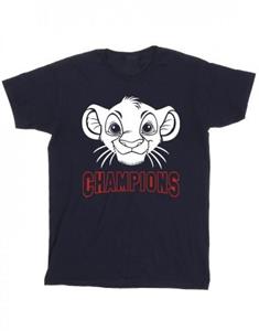 Disney Girls The Lion King Simba Face Champion katoenen T-shirt