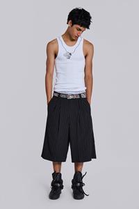 Jaded Man Black Pinstripe Goliath Shorts