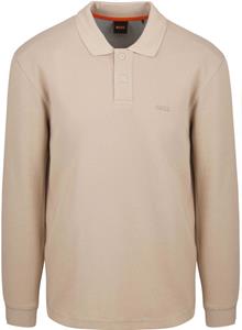 Boss Petempestolong Long Sleeve Polo Beige