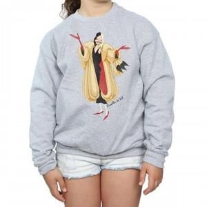 101 Dalmatians 101 Dalmatiërs Meisjes Classic Cruella De Vil Heather Sweatshirt