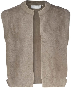 Rino & Pelle Elona.700noos rino en pelle short waistcoat taupe