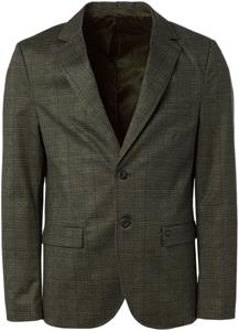 No Excess Blazer jersey stretch check taupe