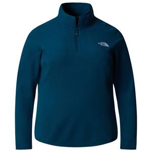 The North Face  Women's Plus 100 Glacier 1/4 Zip - Fleecetrui, blauw