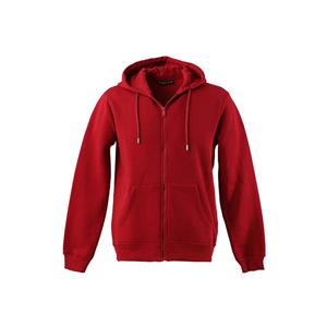 Keep Out Herensweatshirt met capuchon en zak met ritssluiting rood