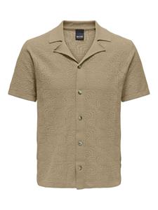 Only & Sons Onsdenver life reg 12 ss shirt knit camel