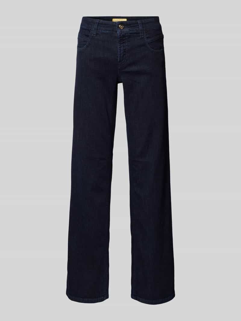 CAMBIO Wide leg jeans met steekzakken opzij, model 'TESS'