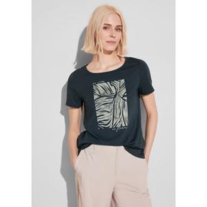 STREET ONE Shirt met ronde hals met glanzende print